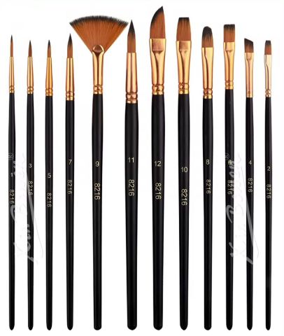 Sırlama Fırçası 12 li set