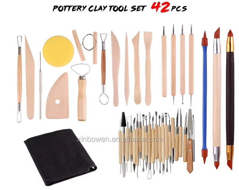 Modelaj ve seramik Başlangıç Seti aletleri 42 li set